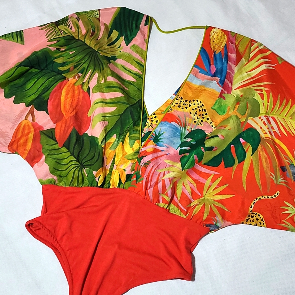 FARM Rio Colorful Jungle Print Bodysuit - Picture 10 of 14